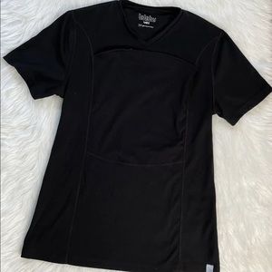 Women's Lalabu Black Soothe Baby-Wearing Short-Sleeve V-Neck T-Shirt Sz Large